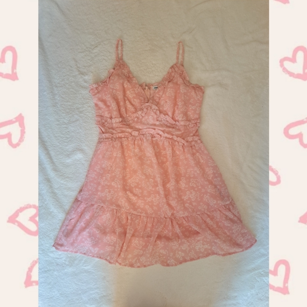 Strapless Floral Pink Dress - Charlotte Russe